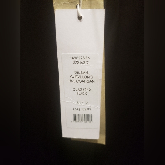 SOLD- EVER NEW. Delilah Curve Long Line Coatigan Plus. - Picture 9 of 9